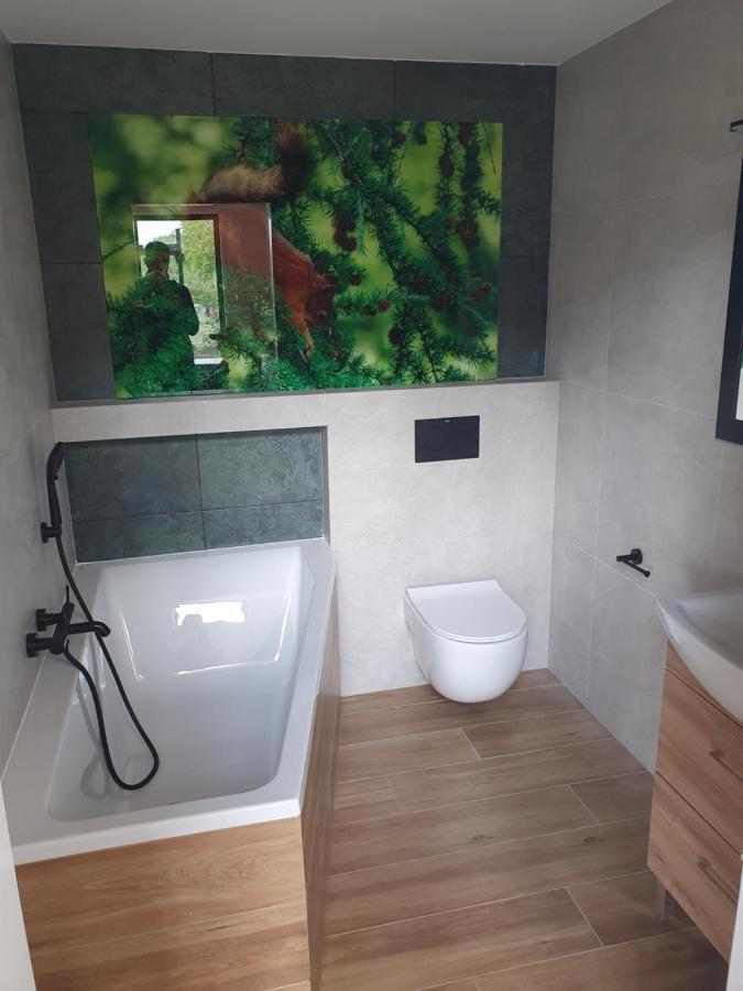 Ostrzycki Las Domki Nad Jeziorem -Balia-Sauna-Prywatny Pomost Pierszczewo Ngoại thất bức ảnh