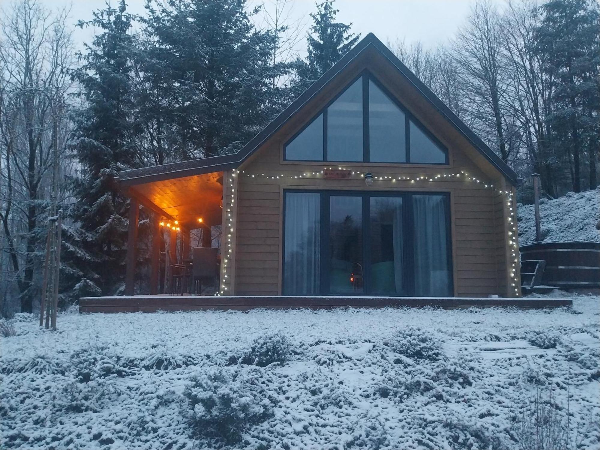 Ostrzycki Las Domki Nad Jeziorem -Balia-Sauna-Prywatny Pomost Pierszczewo Ngoại thất bức ảnh
